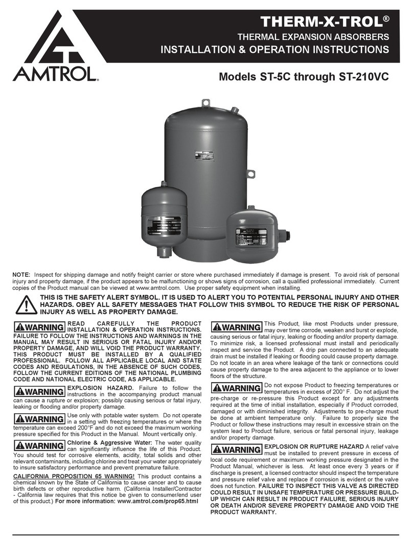Amtrol THERM-X-TROL ST-5C Series Installation & operation instructions