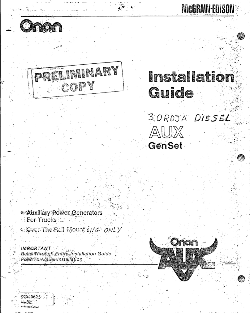 McGraw-Edison Onan GenSet 3.ORDJA installation guide