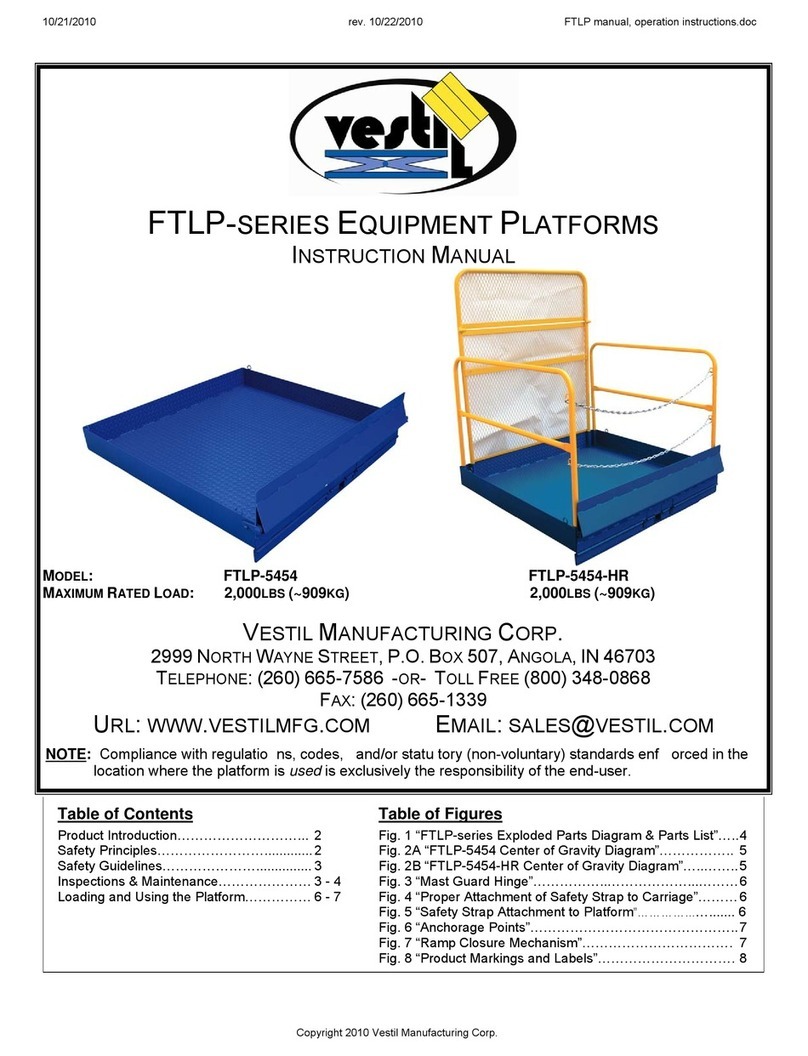 Vestil FTLP Series instruction manual