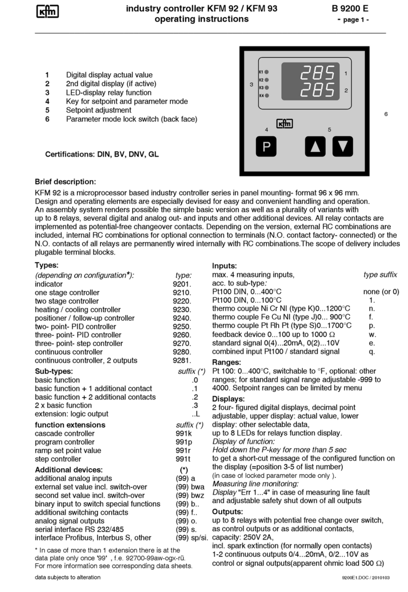 KFM 92 Series User manual