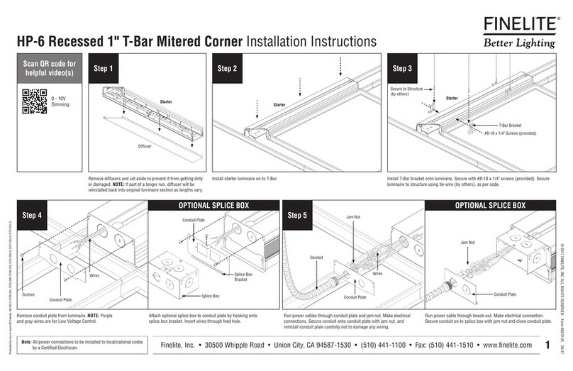 Finelite HP-6 Recessed Flush Diffuser Tech Zone 6"... User manual