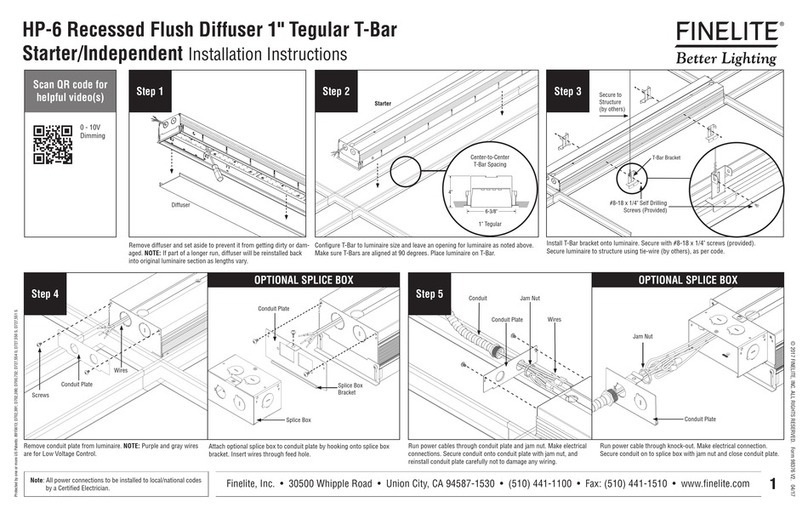 Finelite HP-6 Recessed Flush Diffuser Tech Zone 6"... User manual