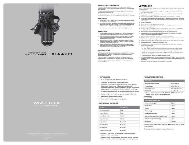 Matrix AURA Series User manual