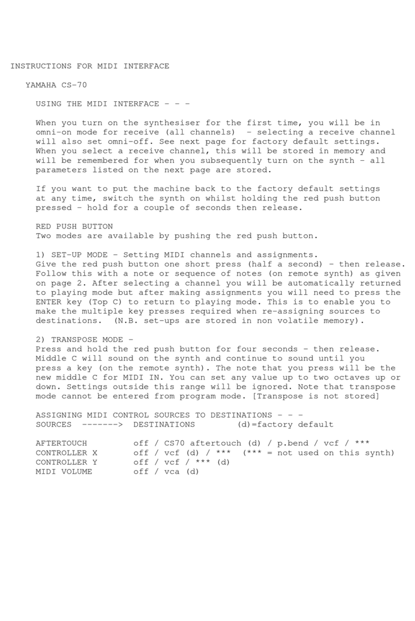 Yamaha CS-70 instructions