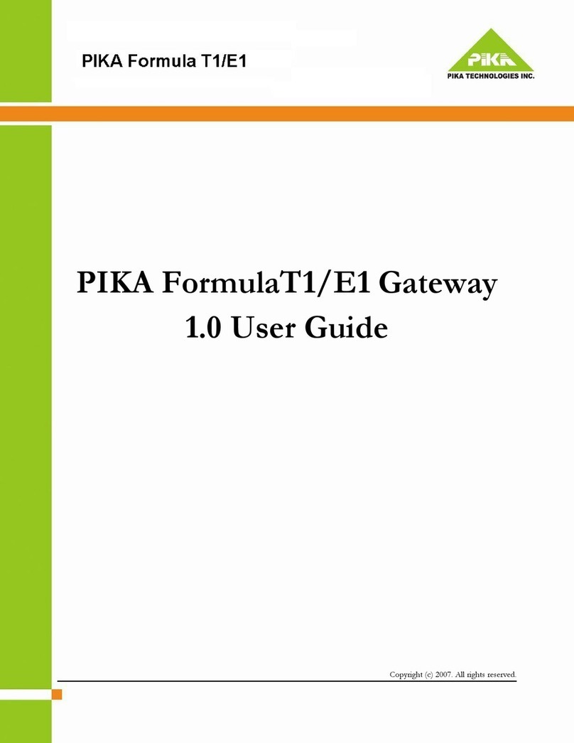 PIKA FormulaT1/E1 user guide