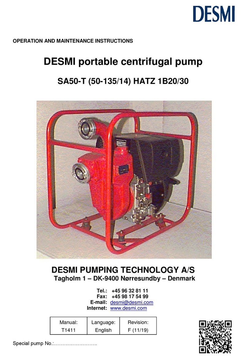 Desmi SA50-T HATZ 1B20 Troubleshooting guide