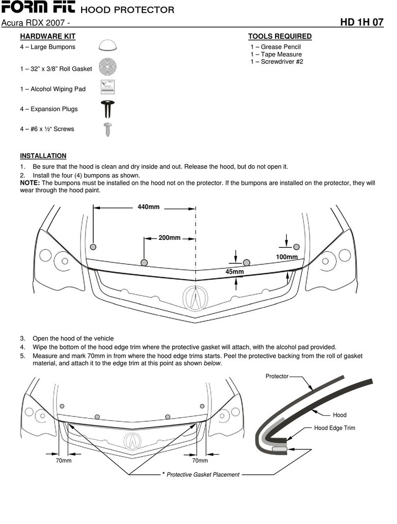FormFit HD 1H 07 User manual