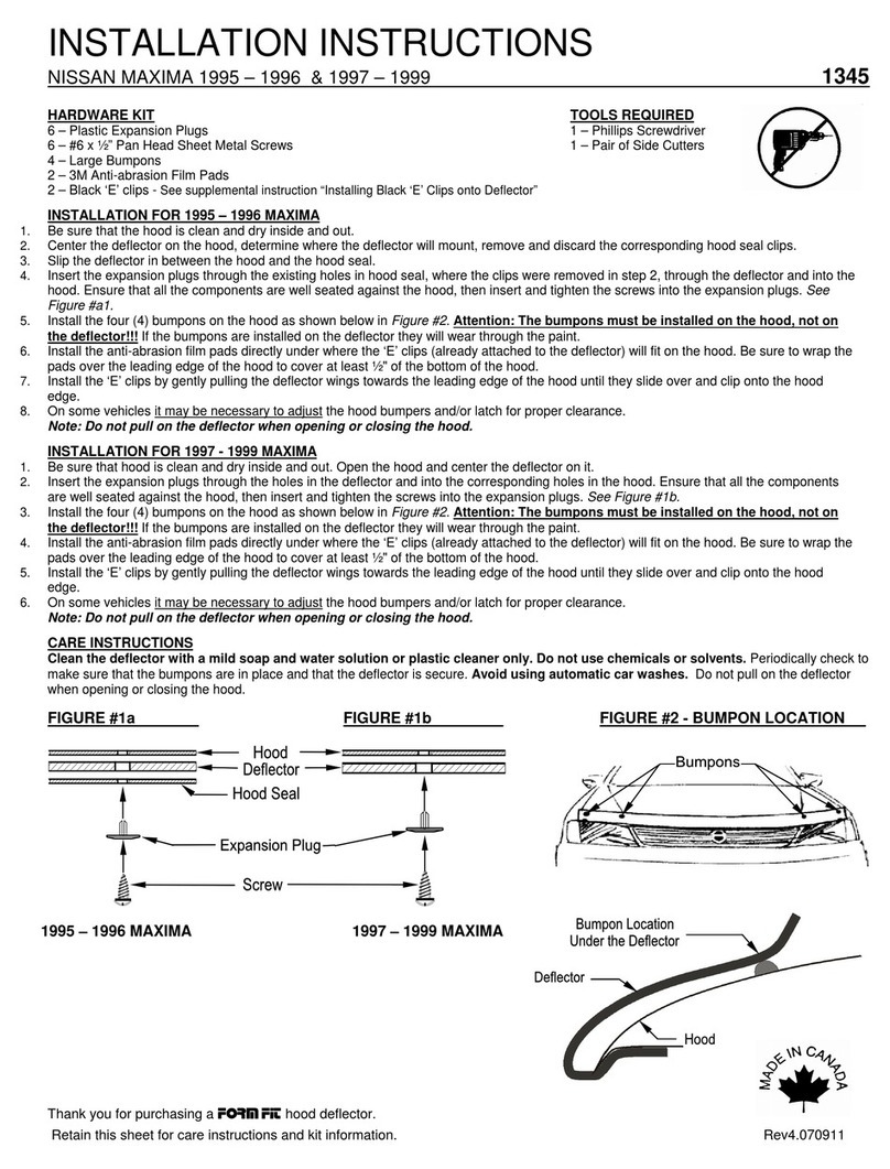 FormFit 1345 installation instructions