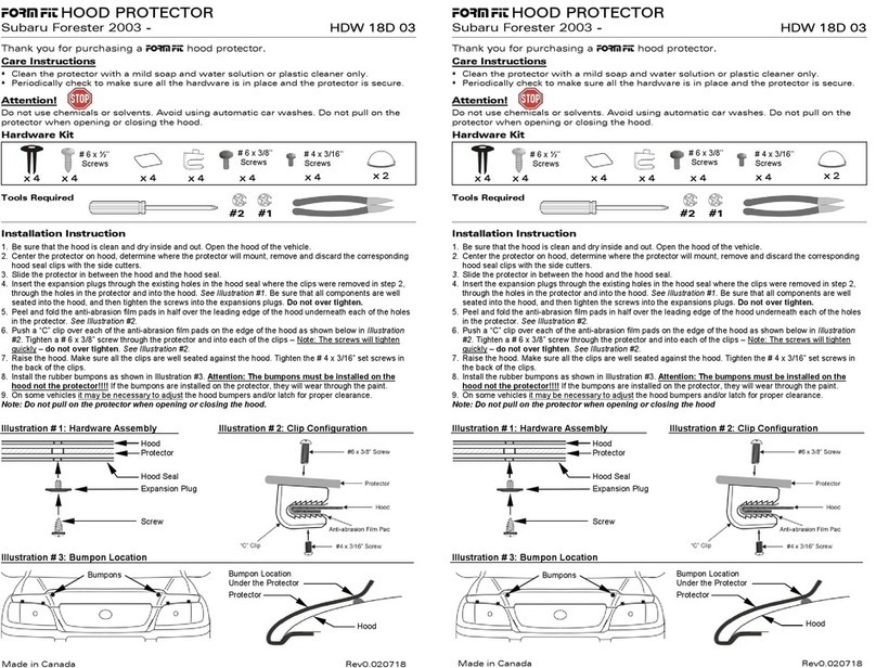FormFit HDW 18D 03 User manual