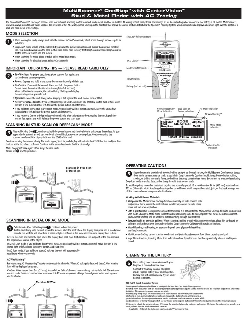 Zircon MultiScanner OneStep manual