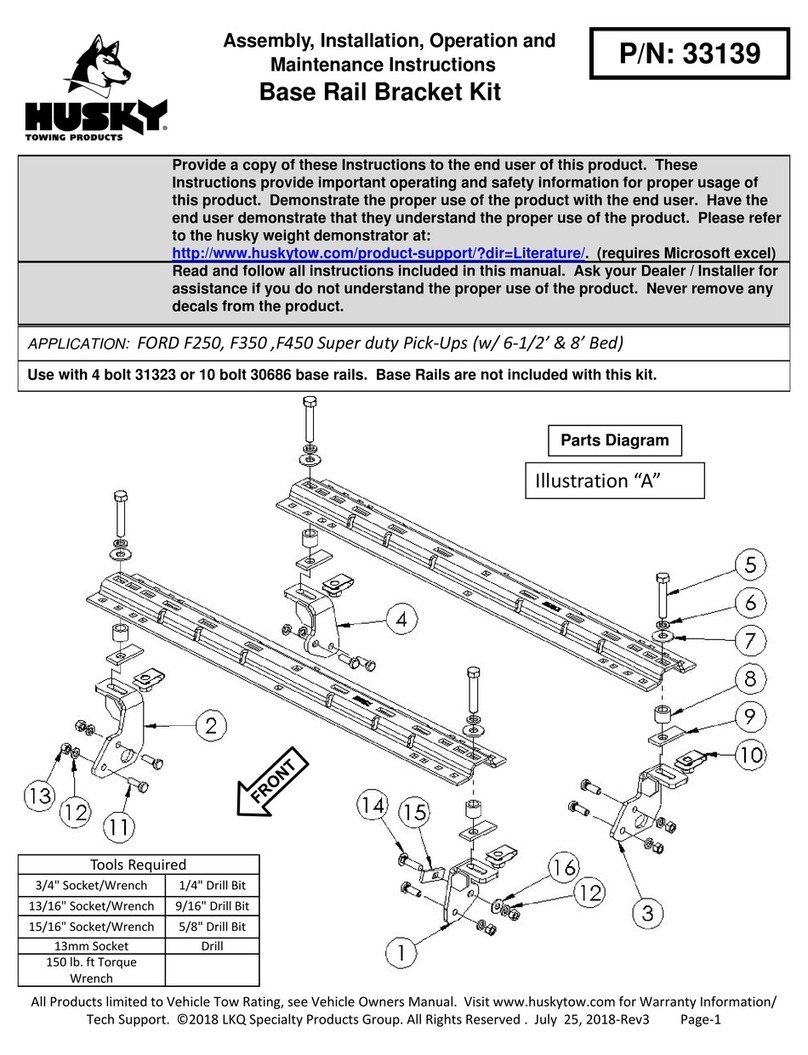 Husky 33139 Assembly, Installation, Operation and Maintenance Instructions