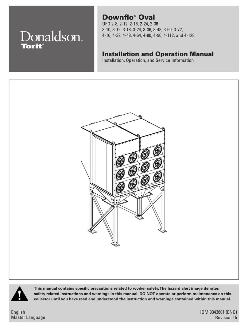 Donaldson Torit Downflo Oval Installation and operation manual