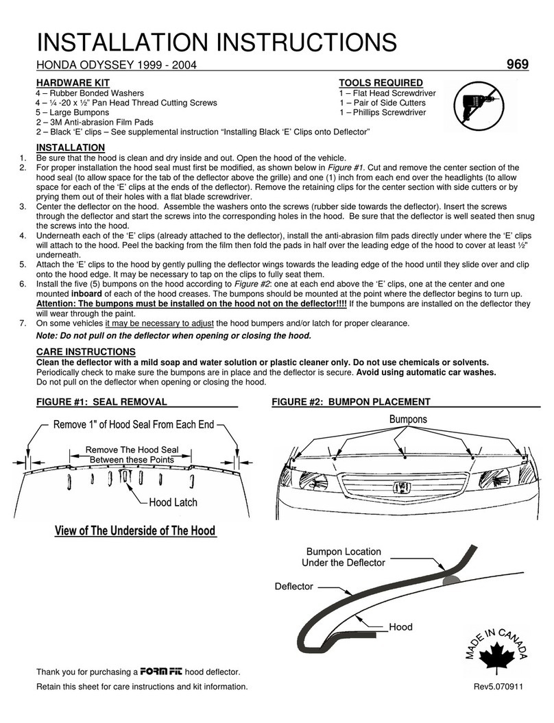 FormFit 969 installation instructions