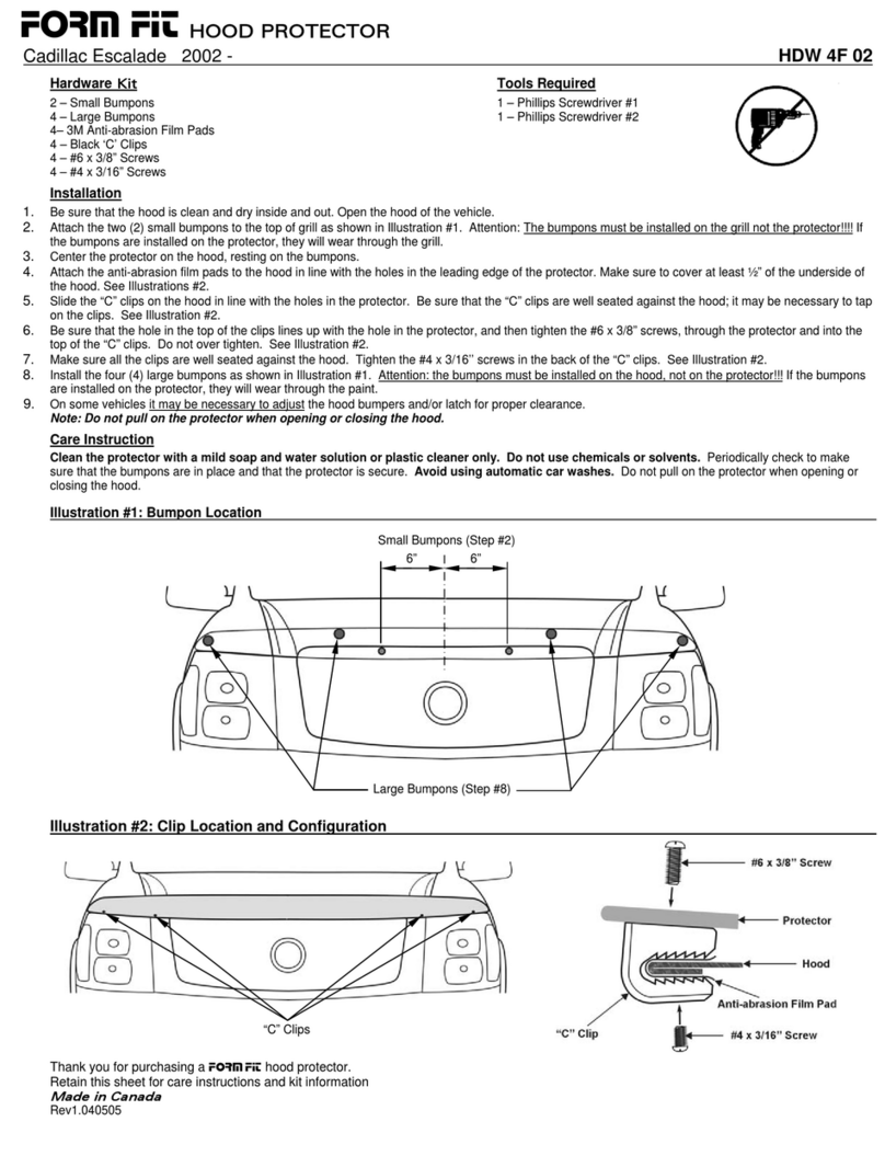 FormFit HDW 4F 02 User manual FormFit HDW 4F 02 User manual