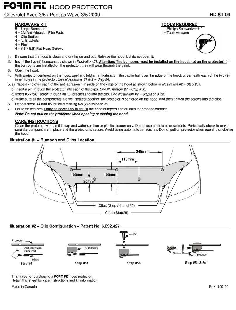 FormFit HD 5T 09 manual