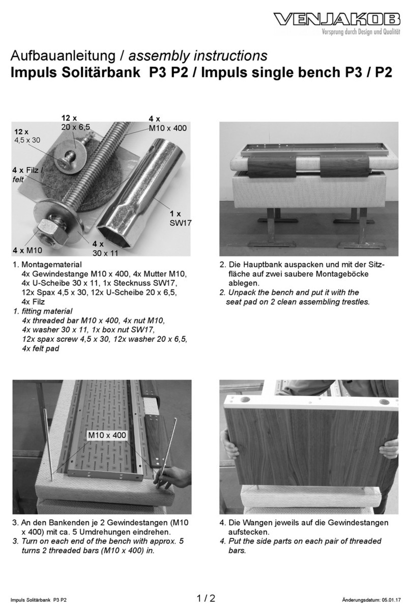 Venjakob Impuls single bench P3 User manual