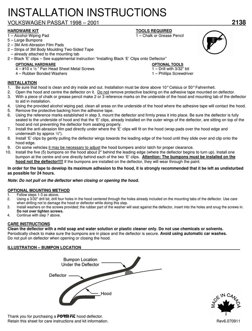 FormFit 2138 installation instructions