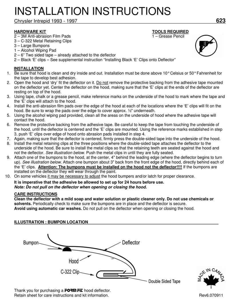 FormFit 623 installation instructions