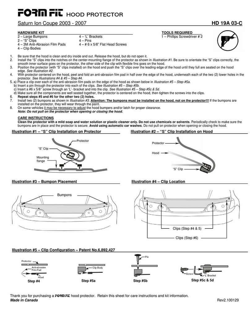 FormFit HD 19A 03-C manual