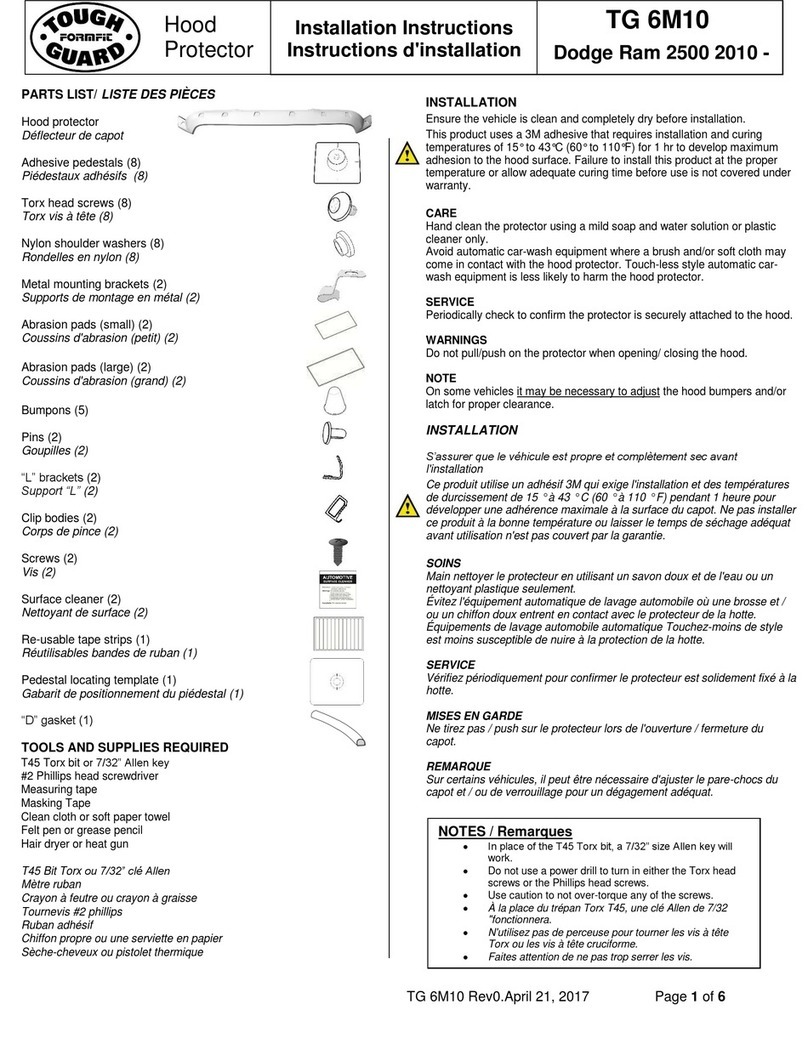FormFit Tough Guard TG 6M10 User manual