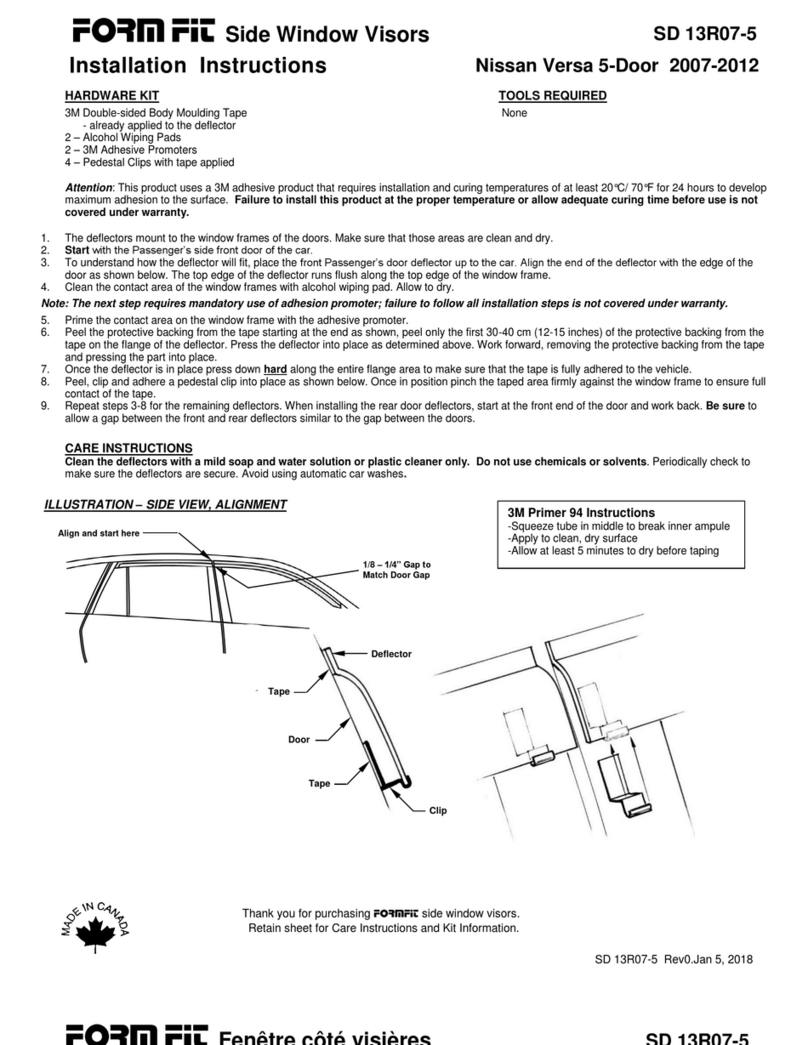 FormFit SD 13R07-5 installation instructions