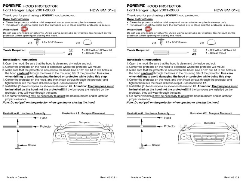 FormFit HDW 8M 01-E User manual