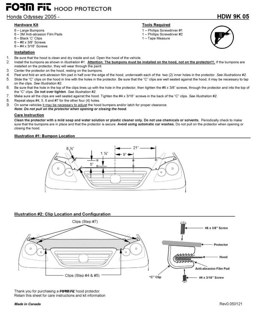 FormFit HDW 9K 05 manual FormFit HDW 9K 05 manual