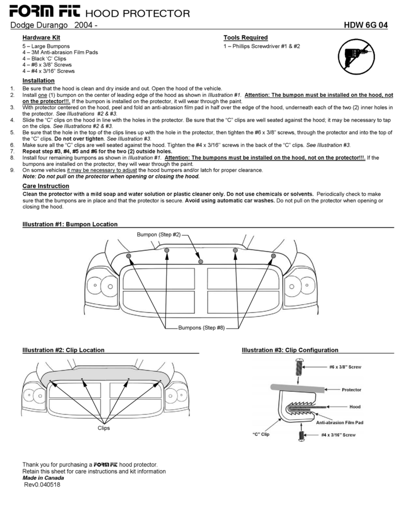 FormFit HDW 6G 04 User manual