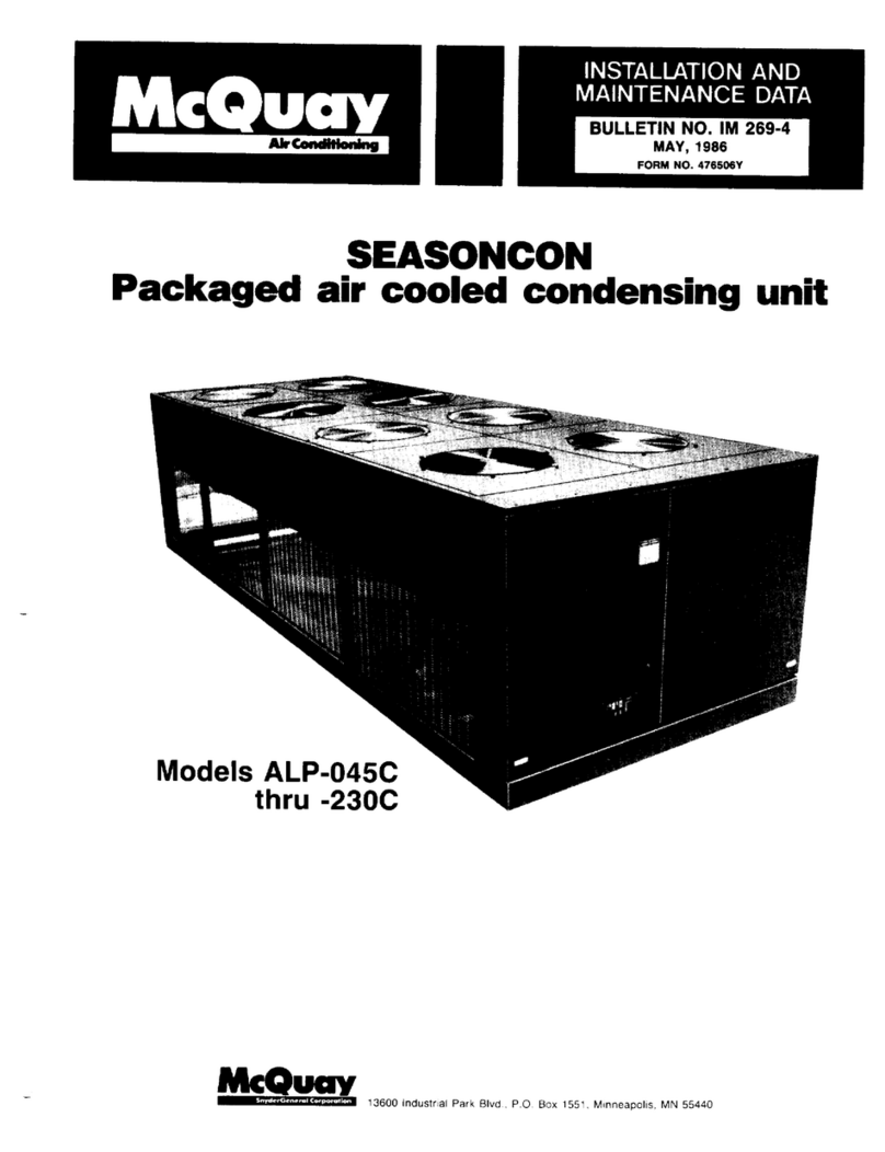 McQuay SEASONCON ALP-045C Installation and maintenance data McQuay SEASONCON ALP-045C Installation and maintenance data