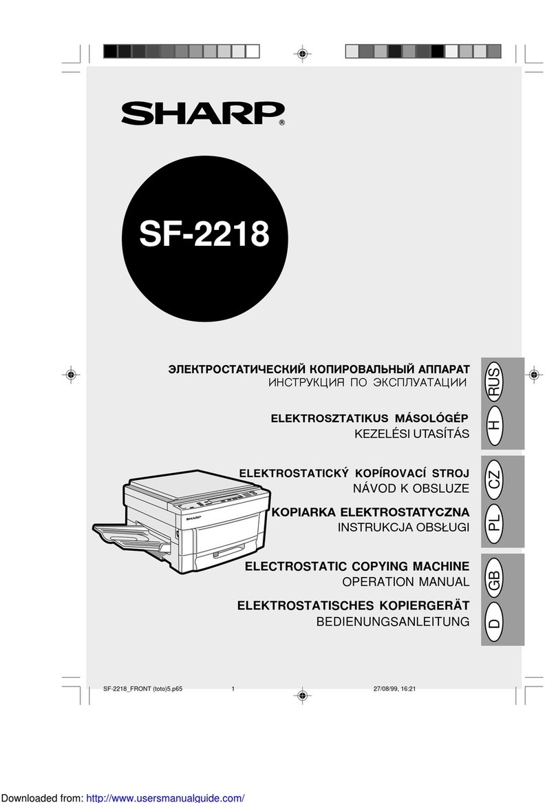 Sharp SF-2218 User manual Sharp SF-2218 User manual