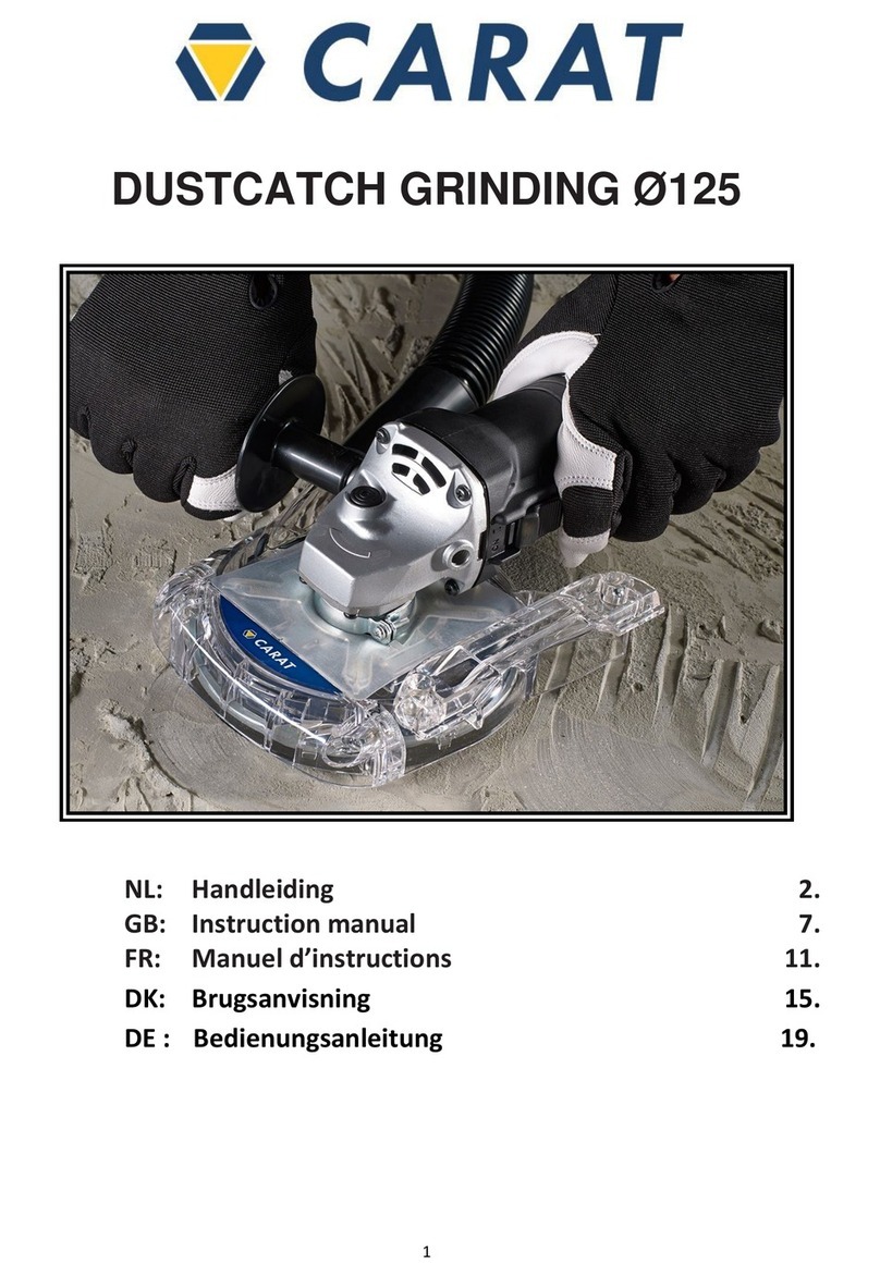 Carat Dustcatch 125 Grinding instruction manual