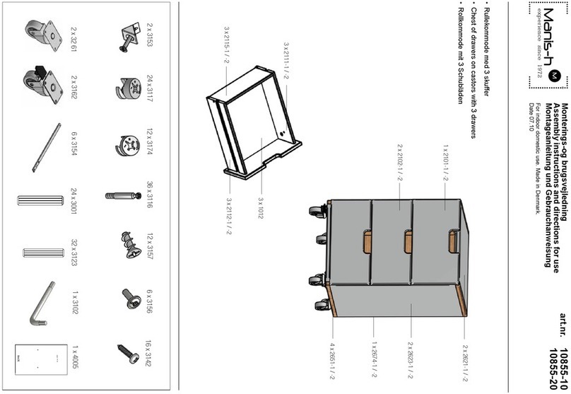Manis-h 10855-20 Assembly instructions and directions for use