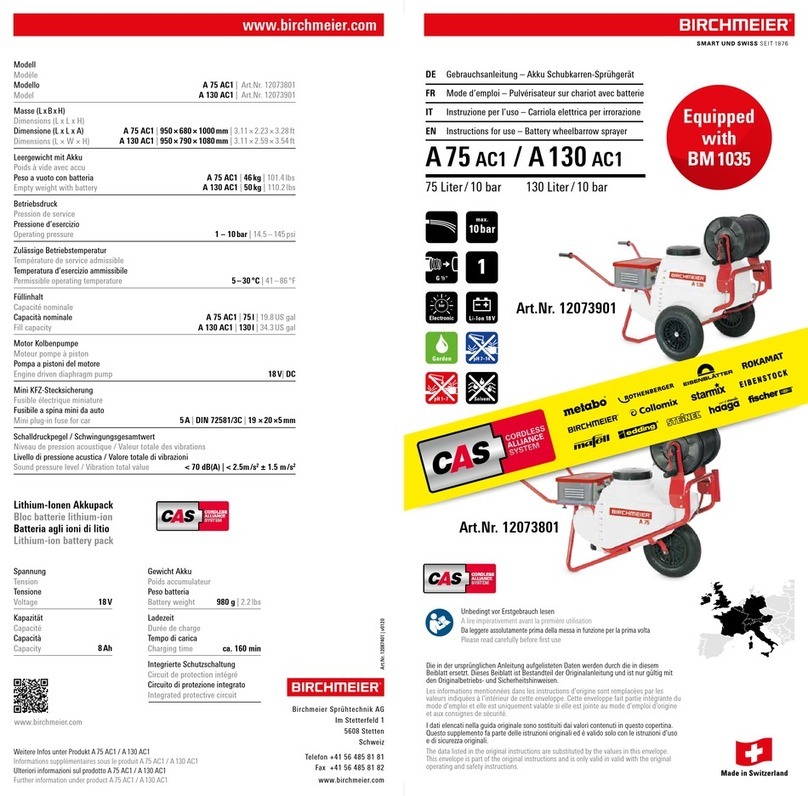 Birchmeier A75 AC1 User manual