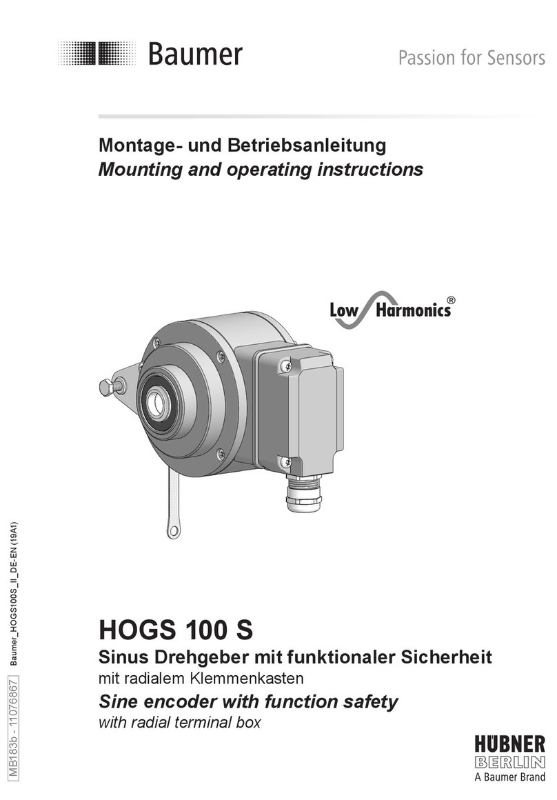 Baumer Hübner HOGS 100 S Mounting and operating instructions Baumer Hübner HOGS 100 S Mounting and operating instructions