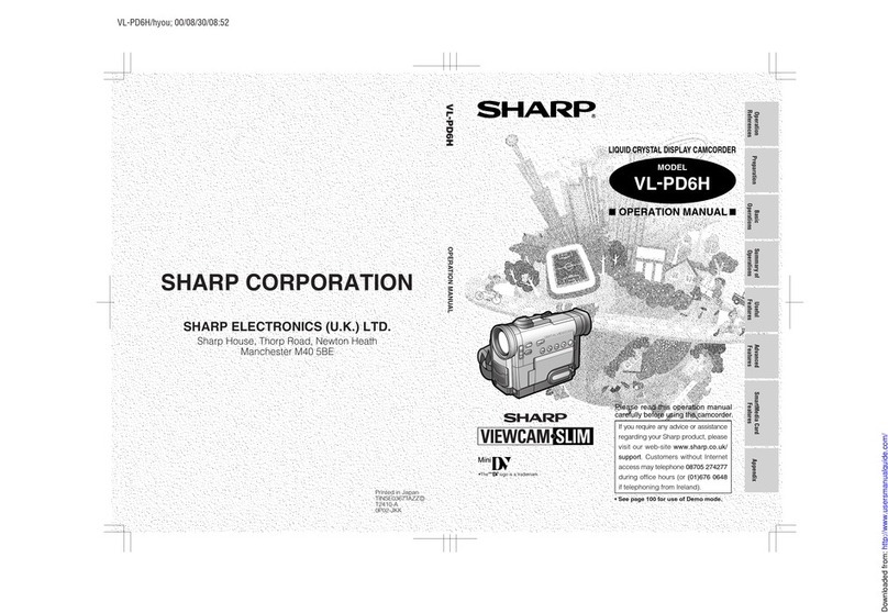 Sharp VL-PD6H Quick operation User manual