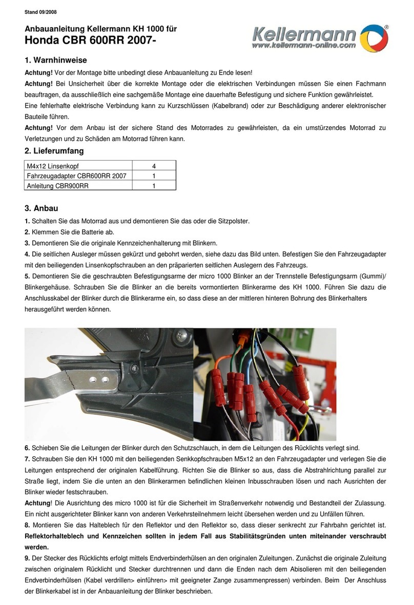 kellermann KH 1000 Mounting instructions