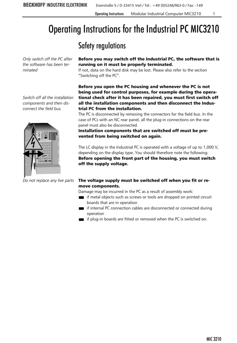 Beckhoff MIC3210 operating instructions Beckhoff MIC3210 operating instructions