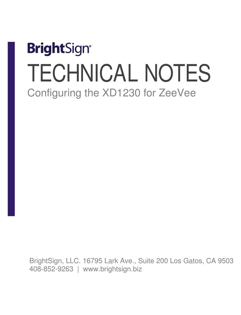 BrightSign XD1230 Technical notes