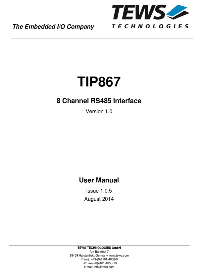 Tews Technologies TIP867 Series user manual Tews Technologies TIP867 Series user manual