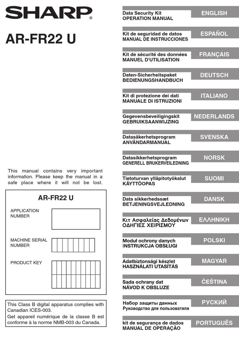 Sharp AR-FR22 U User manual Sharp AR-FR22 U User manual