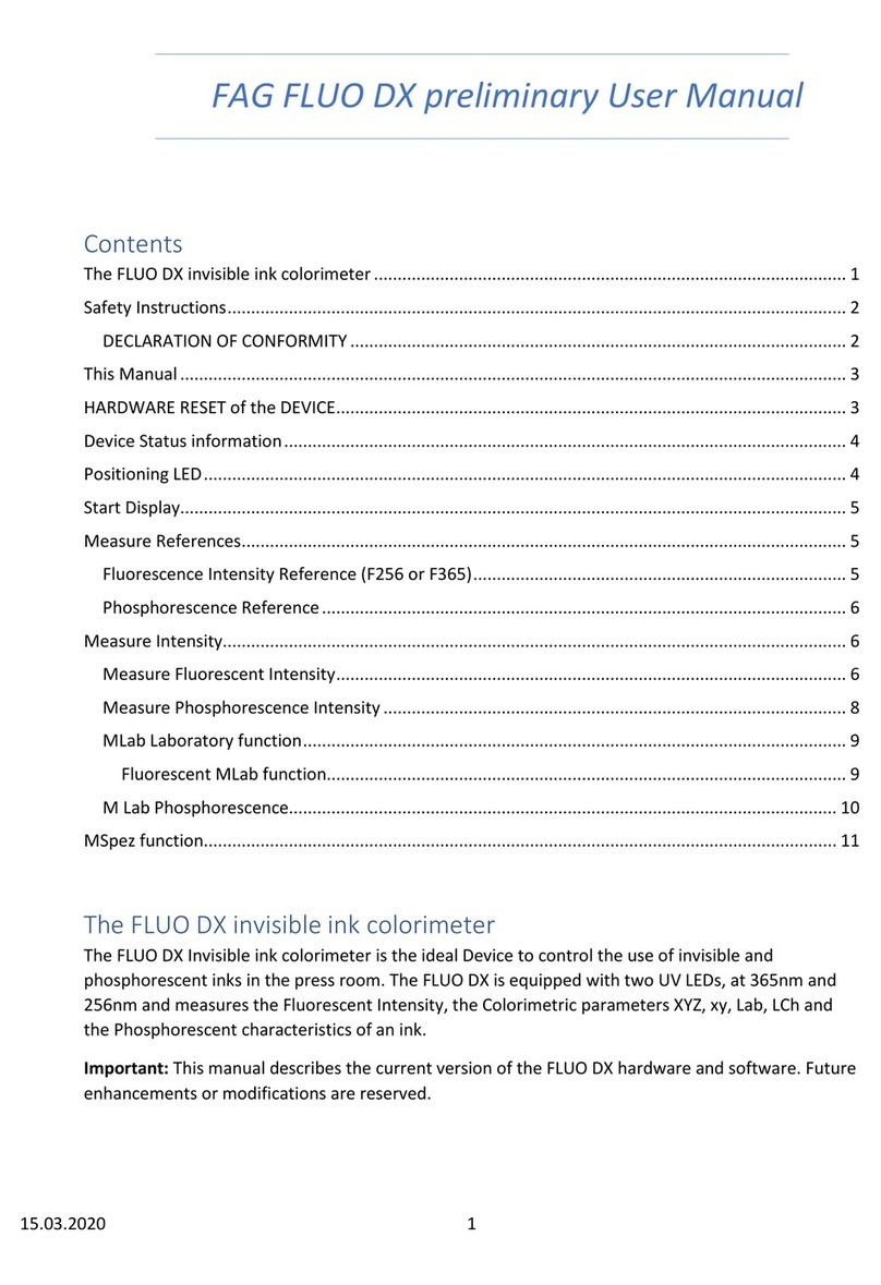 FAG FLUO DX user manual