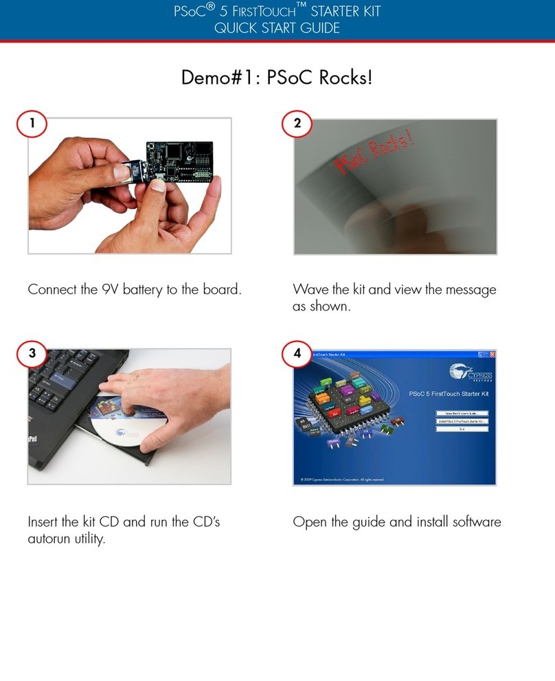Cypress PSoC 5 FIRSTTOUCH CY8CKIT-014 quick start guide