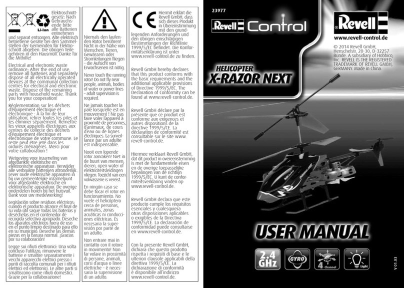 Revell Control HELICOPTER X-RAZOR NEXT user manual Revell Control HELICOPTER X-RAZOR NEXT user manual