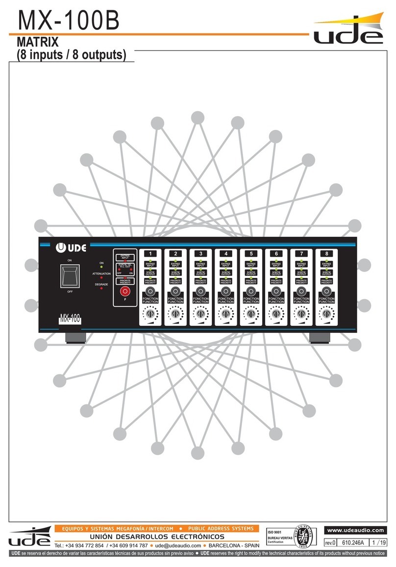 Ude MX-100B manual