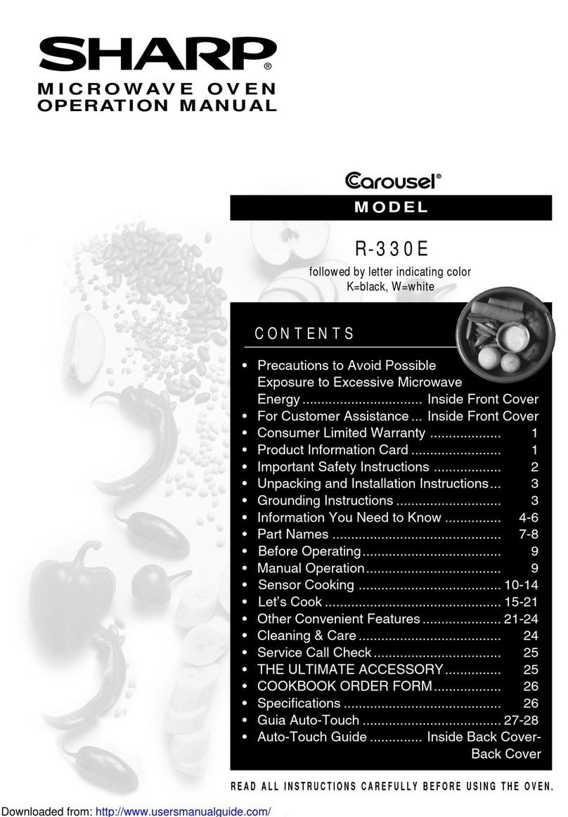 Sharp R-330E User manual