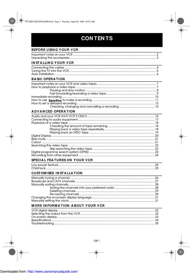 Sharp VC-MH71SM User manual Sharp VC-MH71SM User manual