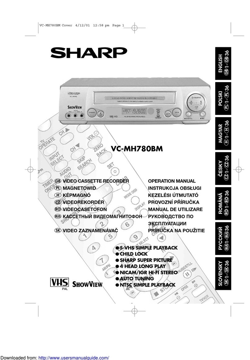 Sharp VC-MH780BM User manual Sharp VC-MH780BM User manual