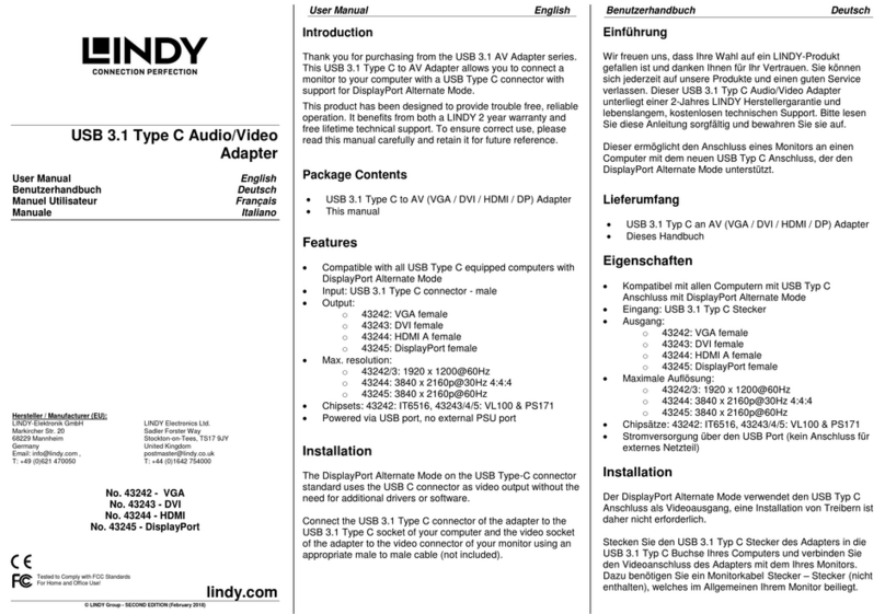 Lindy 43242 user manual