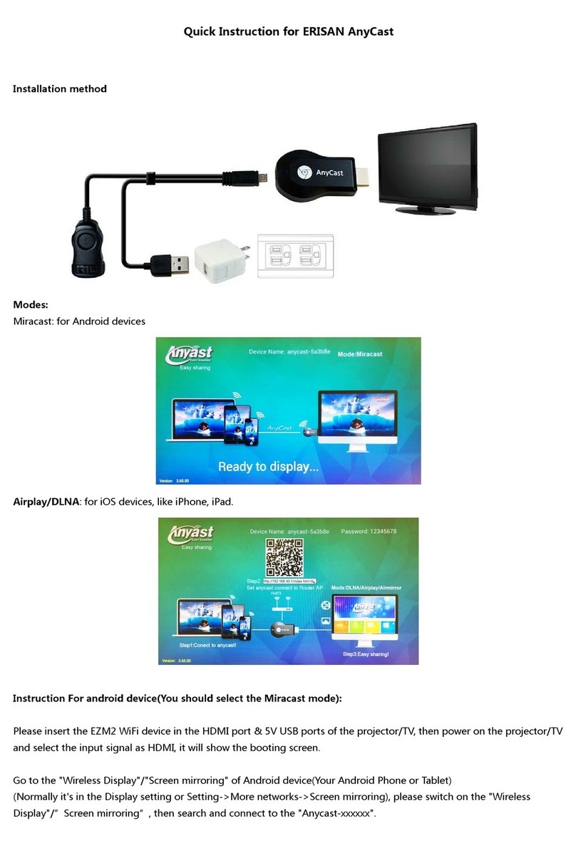Erisan AnyCast Quick Instruction