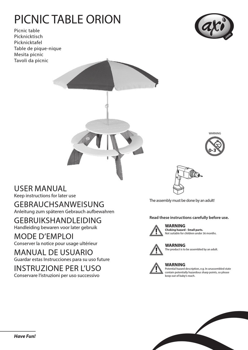 Axi Orion Picnic table user manual